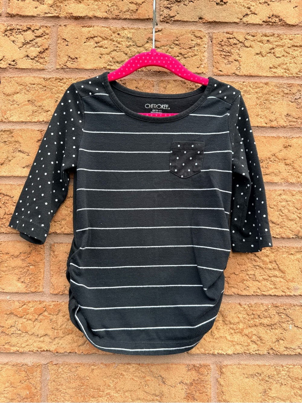 10/$25 • Cherokee Black and White Mixed Print Shirt